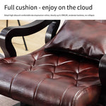 Rocking Chair Adult Nordic Solid Wood Household Rocking Chair Single Sofa Reclining Chair Adult Elderly Chair Living Room Balcony Leisure Lazy Leisure Chair