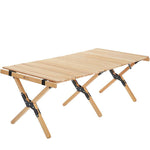 Egg Roll Table Solid Wood Outdoor Folding Table Camping Self Driving Tour Family Travel Equipment Picnic Table And Chair Set
