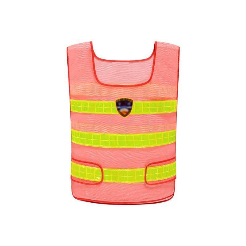 50PCS/Pack Mesh Reflective Vest Hexagonal Mesh Reflective Vest Fluorescent Orange