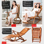 Rocking Chair Bamboo Chair Reclining Chair Elderly Rattan Chair Adult Rocking Chair Balcony Lunch Break Chair Courtyard Nap Chair Folding Chair