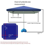 2.5m * 2.5m Outdoor Umbrella Courtyard Umbrella Sun Umbrella Large Outdoor Stall Square Sunshade Umbrella Dark Blue + Bottom Seat