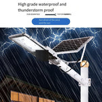 Solar Outdoor 100WStreet Lamp Household Outdoor Waterproof Courtyard Lamp High Power Bright LED Projection Lamp Road Construction Site High Pole Lamp