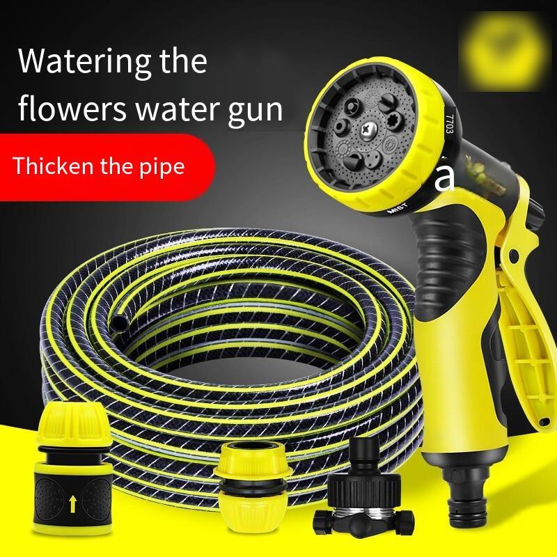 Garden Sprinkler Home Garden Watering Vegetables Sprinkler Seedling Sprinkler Spray Head Explosion-proof Plastic Hose Antifreeze 20 Meters Water Pipe Set