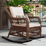 Reclining Chair Rattan Chair Weaving Rocking Chair Adult Household Simulation Rattan Living Room Lazy Rocking Chair Sofa Balcony Leisure Chair Rocking Chair