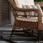 Reclining Chair Rattan Chair Weaving Rocking Chair Adult Household Simulation Rattan Living Room Lazy Rocking Chair Sofa Balcony Leisure Chair Rocking Chair