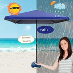 3.0mX3.0m Outdoor Sunshade Umbrella Large Courtyard Umbrella Sun Umbrella Folding Beach Umbrella Booth Umbrella Thickened With Dark Green