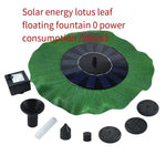 Solar Lotus Leaf Fountain Floating Pool Small Garden Fountain 5 Kinds Of Nozzles Ordinary Style (work In Sunshine)