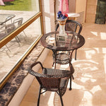 Furniture Rattan Chair Three Piece Set Balcony Small Tea Outdoor Courtyard Table And Chair Household Leisure Rattan Weaving Terrace Teng Chair Elderly Armchair