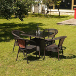 Furniture Rattan Chair Three Piece Set Balcony Small Tea Outdoor Courtyard Table And Chair Household Leisure Rattan Weaving Terrace Teng Chair Elderly Armchair