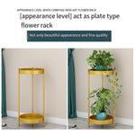 Flower Rack Multi-storey Indoor Living Room Nordic Light Luxury Gold Flower Pot Rack Floor Shelf Window Balcony Decoration Iron Art Simple Fleshy Green Pineapple Flower Pot Rack H9250 [51cm High]