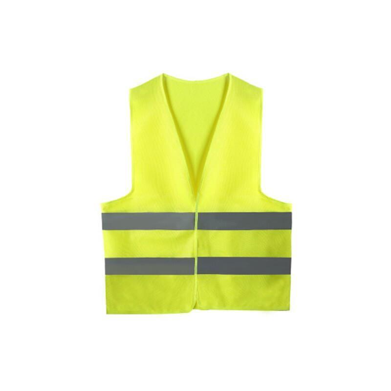 20 Pieces Summer Reflective Vest Yellow Mesh Safety Vests Double Channel Transverse Reflective Strip