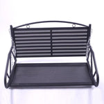 Double Iron Rocking Chair Swing Hammock Reclining Chair Balcony Courtyard Hanging Basket + Rattan + 2 Cushions + Colored Lights + Tools