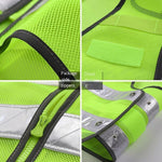 Traffic Reflective Vest Night Fluorescent Vest Security Management Patrol Riding Clothes Reflective Vest Can Be Printed Fluorescent Color One Size Fits All