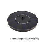 Solar Fountain Water Pump Outdoor Circulation Household Landscape Garden DC Fountain Rockery Fish Pond Aeration Micro Floating Pump (6v / 1w)