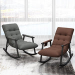 Nordic Lazy Sofa Rocking Chair Adult Nap Family Single Balcony Living Room Back Leisure Chair Reclining Chair Grey