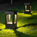 Solar Lawn Lamp Outdoor LED Garden Lamp Simple Modern Garden Landscape Lamp Outdoor Waterproof Courtyard Lamp 300 High Sand Black + Warm Light