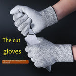 Coating Stab Proof Steel Wire Grade 5 Kitchen Wear-resistant Glass Fish Killing Woodworking Labor Protection Anti Cutting Gloves Free Size