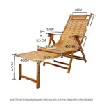 Reclining Chair Family Balcony Leisure Chair Rocking Chair Adult Bamboo Elderly Cool Chair Back Lazy Chair Courtyard Lunch Break Folding Chair With Foot