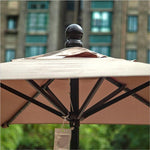 2m Outdoor Sunshade Courtyard Umbrella Hand Balcony Garden Outdoor Beach Umbrella Brown Without Umbrella Seat