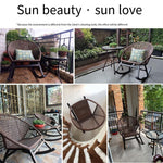 Elderly Rocking Chair Adult Leisure Chair Rattan Deck Chair Balcony Rocking Chair Indoor Single Rattan Chair Ghana Rocking Chair Including Pillow