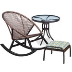 Elderly Rocking Chair Adult Leisure Chair Rattan Deck Chair Balcony Rocking Chair Indoor Single Rattan Chair Ghana Rocking Chair Including Pillow