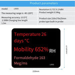 Formaldehyde Tester New house Indoor And Outdoor Industrial Temperature And Humidity Meter High Precision Laboratory Multi-function Electronic Digital Thermometer Air Quality Monitor LX955