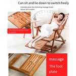 Rocking Chair Bamboo Reclining Chair Elderly Rattan Chair Adult Balcony Lunch Break Chair Courtyard Nap Chair Folding Chair Smart Rocking Chair