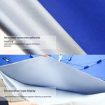 Sun Umbrella Sunshade Umbrella Large Umbrella Large Outdoor Commercial Stall Umbrella Advertising Umbrella 2.4m Silver Glue Thickening