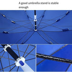 Sun Umbrella Sunshade Umbrella Large Umbrella Large Outdoor Commercial Stall Umbrella Advertising Umbrella 2.4m Silver Glue Thickening