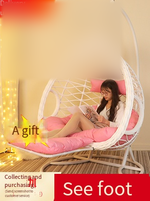 Rattan Chair Hanging Basket Indoor Swing Reclining Chair Balcony Dormitory Hanging Chair Bird Hanging Basket Lazy Hanging Chair Indoor Hammock