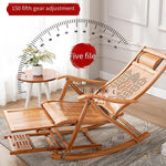 Rocking Chair Reclining Chair Adult Bamboo Folding Lunch Break Afternoon Couch Leisure Chair Household Elderly Balcony Leisure Chair (no Cushion)