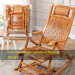 Rocking Chair Reclining Chair Adult Bamboo Folding Lunch Break Afternoon Couch Leisure Chair Household Elderly Balcony Leisure Chair (no Cushion)