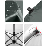 3.0 * 3.0m Sun Umbrella Sunshade Umbrella Stall Commercial Super Large Outdoor Square Umbrella Shed Courtyard Umbrella Anti Pinch Hand Gray