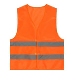 6 Pieces Customed Reflective Vest High Visibility Reflective Vest  (orange)