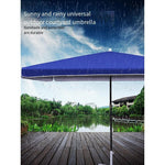 Sunshade Umbrella Large Umbrella Stall Commercial Thickened Large Outdoor Stall Umbrella Square Courtyard Umbrella Blue 2m * 2m With Base