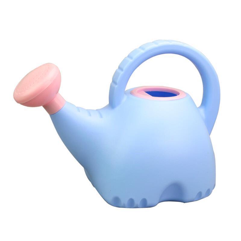 6 Pieces Blue Children's Bucket [800ml] Gardening Tools Household Children's Cute Cartoon Elephant Shape Watering Pot Sprinkling Pot