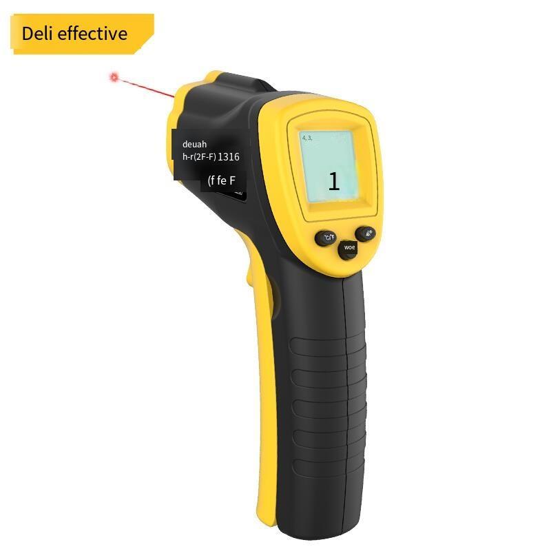 Infrared Thermometer High Precision Industrial Water Temperature Detector Kitchen Oil Temperature Measurement Baking Measuring Gun Large Screen Industrial