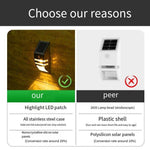 Solar LED Lamp Outdoor Waterproof Stainless Steel Wall Lamp New Rural Street Lamp Courtyard Villa Garden Landscape Decorative Lamp