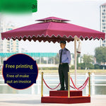 Sun Umbrella Outdoor Sentry Box Sunshade Umbrella Outdoor Sunshade Courtyard Umbrella Platform Square 2.1 M With 1.2 M Double-layer Guard Platform