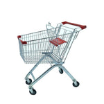 Supermarket Shopping Cart Trolley 60L Shopping Handcart Property Warehouse Tally Metal Heavy Duty Utility Cart