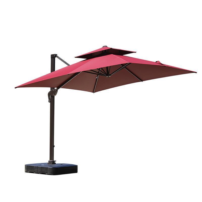 Household Courtyard Roman Umbrella Outdoor Sunshade Umbrella Garden Umbrella Milk Tea Shop Coffee Shop Outdoor Stall Umbrella Square 2.5 M