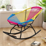 Household Rocking Chair Leisure Rocking Chair Creative Nap Reclining Chair Adult Color Leisure Chair Balcony Chair Summer Rattan Chair Large Thickened