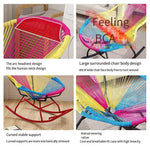 Household Rocking Chair Leisure Rocking Chair Creative Nap Reclining Chair Adult Color Leisure Chair Balcony Chair Summer Rattan Chair Large Thickened