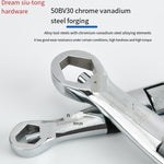 Multi Function Quick Universal Wrench 23 In 1 Box Wrench Solid Wrench 4-19mm Socket Wrench 4-19mm