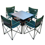 Portable Outdoor Folding Table And Chair Self Driving Travel Picnic Barbecue Folding Table And Chair Seven Piece Set