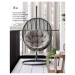 Hanging Chair Hanging Basket Cradle Swing Rocking Chair Outdoor Rattan Chair Household Lazy Net Red Bird's Nest Hanging Chair Dark Gray