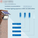 Solar Outdoor Lamp Household Super Bright Waterproof Courtyard Lamp New Rural Indoor And Outdoor Lighting Sun Lamp Enclosure Projection Lamp 65w