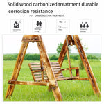 Outdoor Solid Wood Swing Rocking Chair Hanging Chair Double Balcony Courtyard Park Leisure