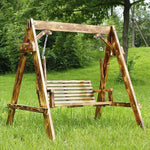 Outdoor Solid Wood Swing Rocking Chair Hanging Chair Double Balcony Courtyard Park Leisure