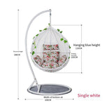 Indoor Hanging Chair Bedroom Swing Cradle Chair Household Indoor Outdoor Courtyard Lounge Chair Rattan Chair Single White